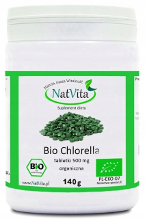 Natvita Chlorella Bio tablety 500mg 280TAB. 140g