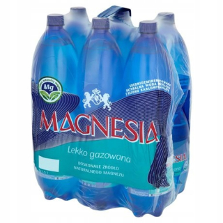 Prírodná minerálna voda Magnezia 6x1,5L ľahký plyn