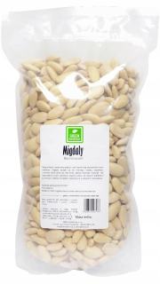 Orechy - Prírodné mandle BLANCHED 1KG Vysoká kvalita
