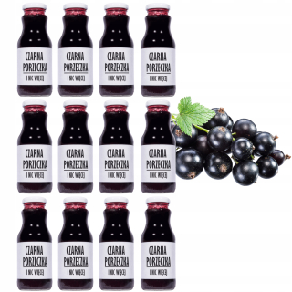 Prírodná zakalená šťava z čiernych ríbezlí 100% 12x250ml