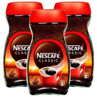 Instantná káva - Dóza na instantnú kávu Nescafe Classic 3x 200 g