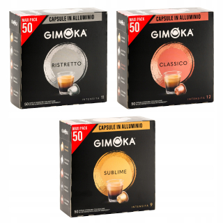 Kávové kapsule - Nespresso hliníkové kapsuly Káva GIMOK 150 ks