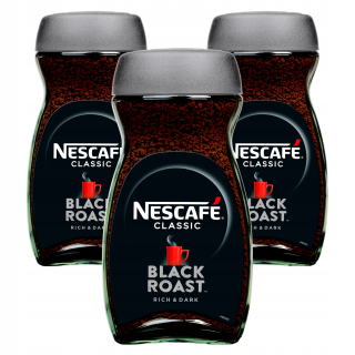 Instantná káva -  Nestle NESCAFE CLASSIC BLACK ROUAST 3X 200 g