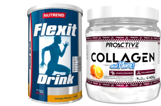 Ochrana kĺbov -  Nápoj Nutrend Flexit 400g + ProActive COLLAGEN 400