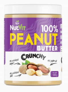 Nutvit 100%, arašidové maslo + chrumkavé, 1000g