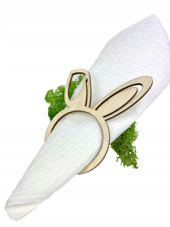Veľkonočná dekorácia - Prsteňový krúžok pre obrúsky Bunny 6 ks