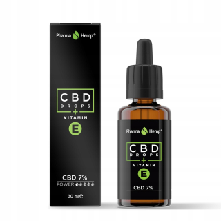 CBD - CBD olej 7% Z Wit E na báze konope oleja 30ml