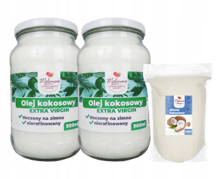 Kokosový olej 2x 900ml nerafinovaný extra panna