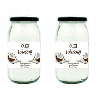 Kokosový olej 2x900ml Norafin. Stlačené na chlad.