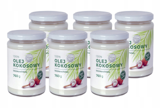 ČIASTOČNE RAFINOVANÝ KOKOSOVÝ OLEJ 6x 760g