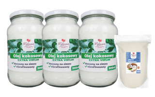Kokosový olej Extra Virgin 3 x 900ml nerafinovaný