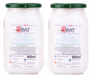 Definovaný kokosový olej 2x 900ml Extra Virgin