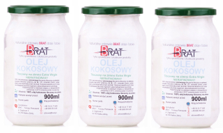 Definovaný kokosový olej 3x 900ml Extra Virgin