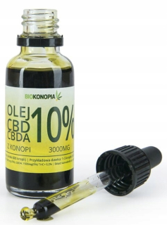 CBD - KONOPNÝ OLEJ 10% BIOCONOPY CBD OLEJ + CBDA 30ML