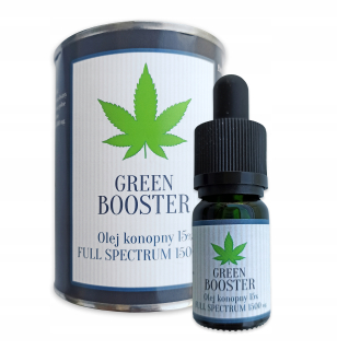 CBD - CBD zmršťovacie olej 15% 1500 mg Green Booster 10 ml
