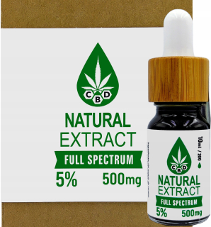 CBD - CBD konopný olej 5% - 500 mg CBD - certifikovaný