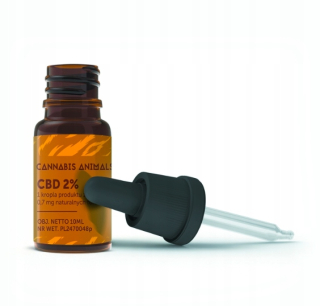 CBD - Konopný olej pre zviera CBD 2% pre mačky 10 ml psa