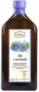 ČIERNY KUMINOVÝ OLEJ STUDENÝ STLAČENÝ OLVITA 500ML