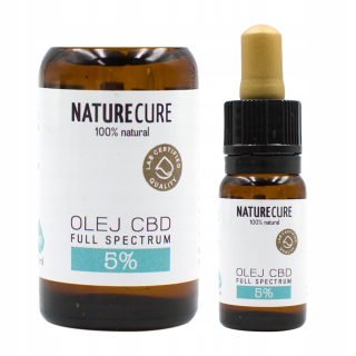 CBD - CBD oleja 5% Naturecure Oil 500mg Full Spectrum