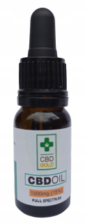 CBD - CBD RAW olej 15% 1500 mg, CBDGold, 10ml