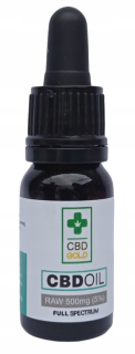 CBD - CBD RAW 5% 500 mg oleja, CBDGold, 10ml