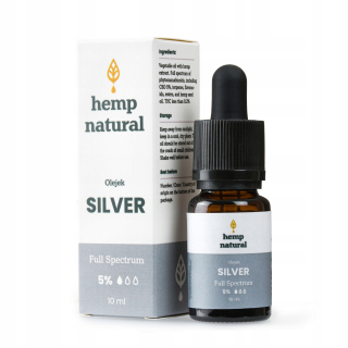 CBD - CBD konopný olej 5% 500 mg Hemp Natural Silver