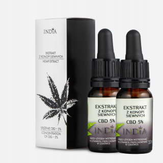 CBD - CBD lov olej 5% x2 | Konope extrakt India