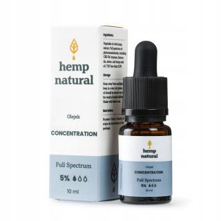 CBD - CBD CBG konopný olej 5% 500mg Hemp Natural