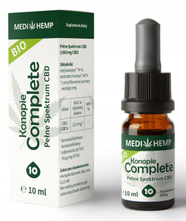 CBD - MediHemp Oil 10% CBD + CBDA 10ML Kompletné CO2