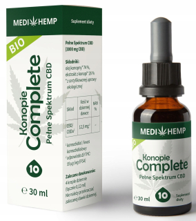 CBD - MediHemp Oil 10% CBD + CBDA 30ML Kompletné CO2