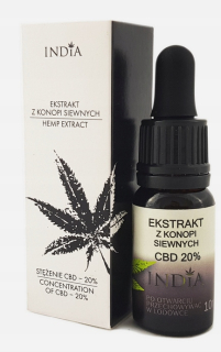 CBD - Konopný olej s CBD 20% 10ml India konopného oleja