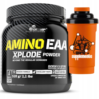 Aminokyseliny - Olimp amino EAA XPLODE Prášok 520G BCAA + Shaker