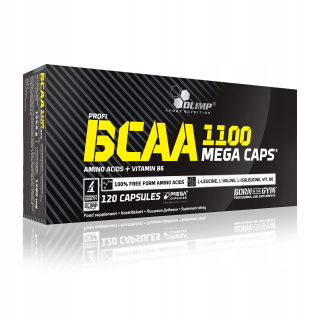 Aminokyseliny - OLIMP BCAA 1100 MEGA Uzávery 120 čiapky. Aminokyseliny