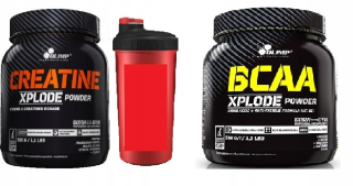 Aminokyseliny - OLIMP BCAA XPLODE + CHADINA 500G 2: 1: 1 ZMESU