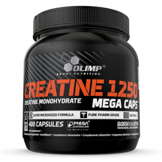 Kreatín - Olimp Createine 1250 400 čiapky. Monohydrát kreatínu