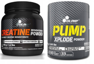 Kreatín - Olimp Createine monohydrát 550g + čerpadlo xplode 300g