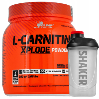 Spaľovač tuku - Olimp L-Carnitín Xplode Prášok 300g + Shaker ZADARMO