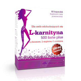 Spaľovač tuku - OLIMP L-KARNITIN 500 FORTE PLUS 60KAP Redukcia