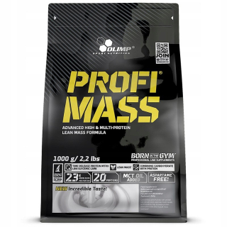 Gainer - OLIMP PROFI MASS 1000 g Gainer 1 kg bielkovinovej hmotnosti