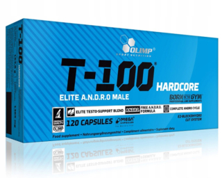 Testosterón - OLIMP T-100 HARDCORE 30 viečok TESTOSTERÓNOVÝ BOOSTER