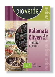 Čierne olivy kalamata bez semien bio 150 g - bio