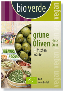 Zelené olivy bez semien BIO 150 G - BIO VERDE
