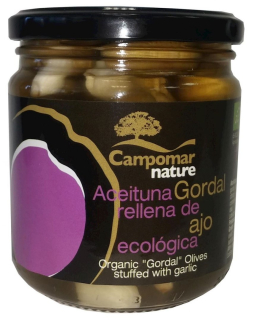 Zelené gordelné olivy s bio 350 g cesnakom