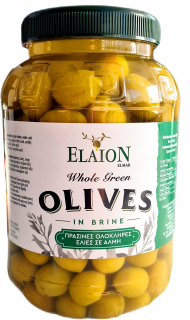 Zelené grécke olivy v Zalew Elaion Elmar