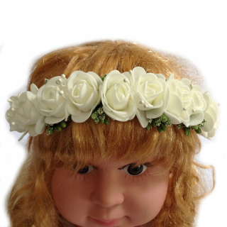 Prvé sväté prijímanie - Ecru Flowers Band Communia Roses