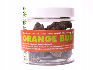 CBD - ORANŽOVÝ BUD CBD 4,32% sušené konopné kvety 10g HIT
