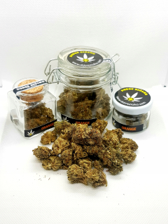 CBD - Orange CBD 3,9% -5,1% 5 gramov konope vysuší Thc zadarmo