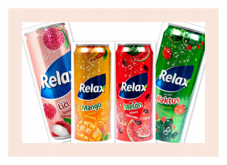 RELAX ORANŽOVÁ-liči, kaktus, mango, melón 4 x 330ml