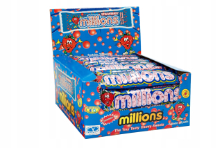 Originálne cukríky Milióny Strawberry 45G X 30