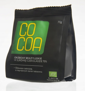 Brazílske orechy v surovej čokoláde BIO 70